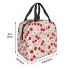 Cartoon Fruit Watermelon Cherry And Pineapples Insulated Lunch Bag Cooler Thermal Food Box Tote Portable Lunch Boxes Container