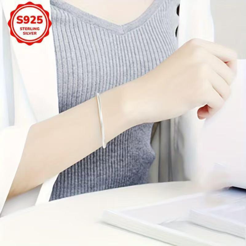 Snake Bone S925 Silver-Plated Bracelet: Personalized Luxury Versatile Couples Jewelry for Men and Women