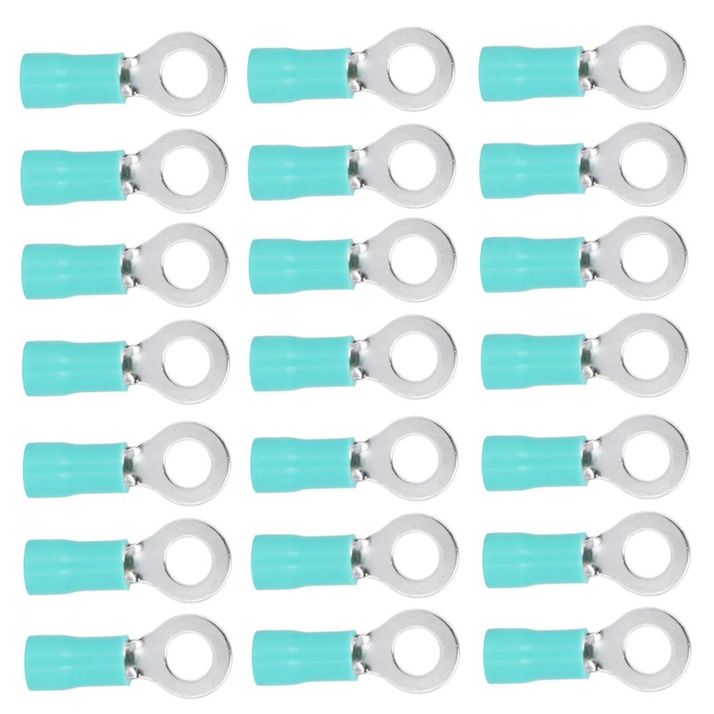 100PCS Pre Insulated Terminal Ring Copper Crimp Connectors for AWG12?10 Electrical Wire RV5.5?6