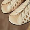 Fashion Cowhide Hollowed Out Cross Strap Fish Mouth Cool Boots Spring Summer Women Electroplated Full Diamond 3cm Low Heel Sandals 33-44