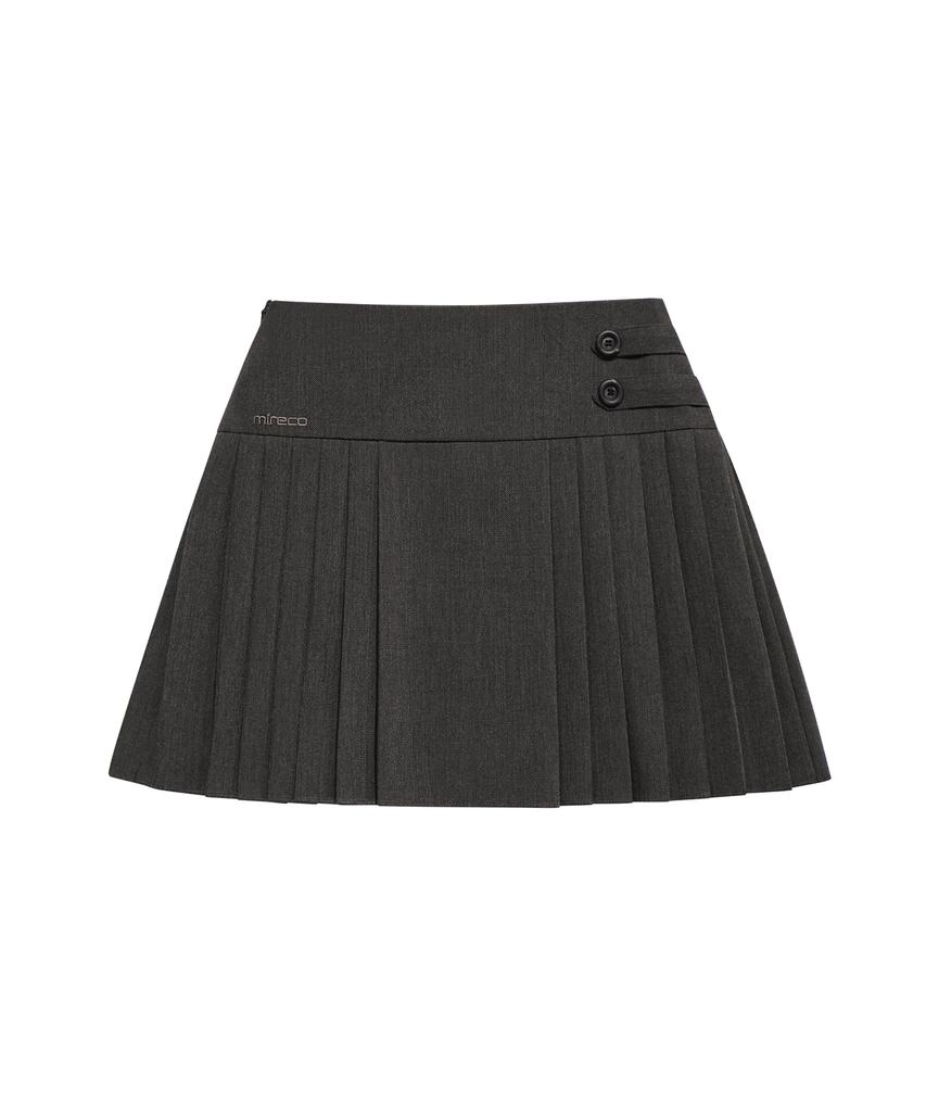 Mileko Diagonal Two Button Pleats Sk Charcoal