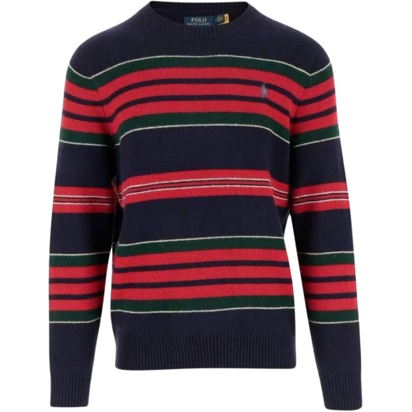 

Polo Ralph Lauren Осень/Зима 25 Свитшот с круглым вырезом и вышитым логотипом Вязаный свитер Стандартный крой Мужской свитер 710980237-001 M