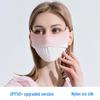 Women's Summer Gradient Anti-UV Face Mask with UPF50+ Ice Silk & Eye Protection