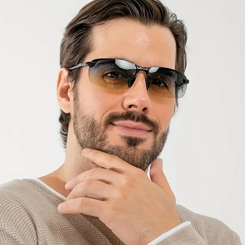 Unisex sluneční brýle bez obrouček pro muže a ženy, módní gradientní sluneční brýle, letní cestovní trendy