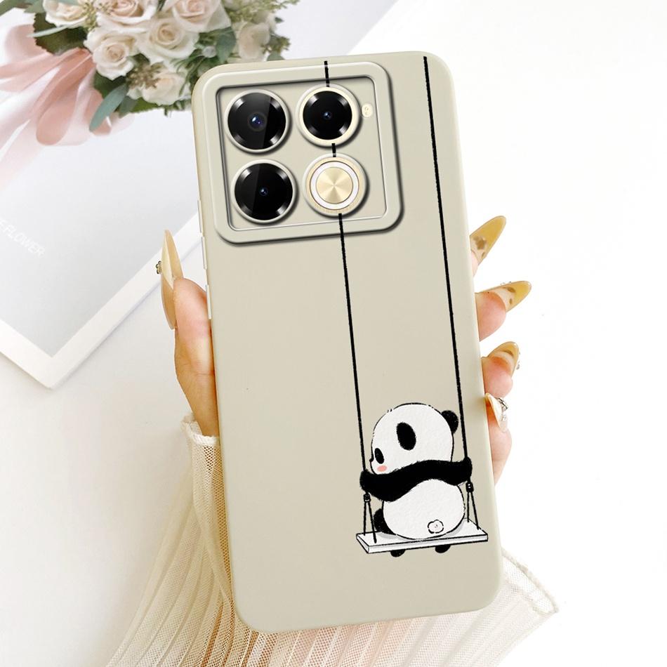 For Infinix Note 40 Pro 4G 5G / Note 40 Pro+ / Note40 X6853 Cute Cat Flower Cartoon Phone Case Soft Silicone Cover Bumpers
