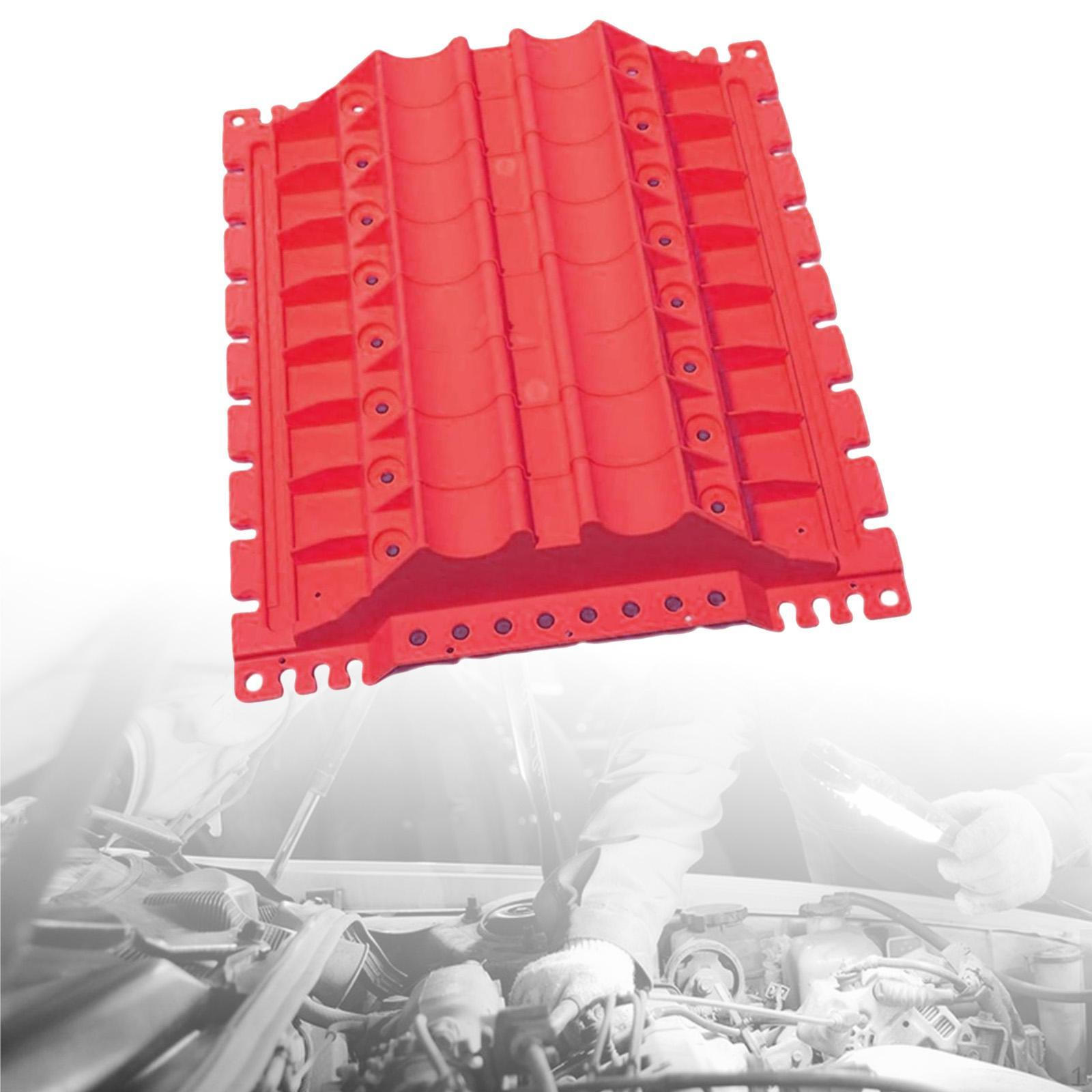 

Органайзер для автозапчастей двигателя Компонент головки цилиндра Органайзер для ремонта красный