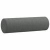 Vidaxl Decorative Cushions, 2 Pcs, Dark Gray, Ø15X50 Cm, Fabric
