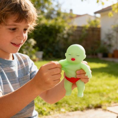 1/2Pcs Babies Stress Relief Toy with Underwear Slow Rising Anxiety Relieving Mini Baby Squeeze Toy Soft Relaxation Stress Ball Fidget Toy