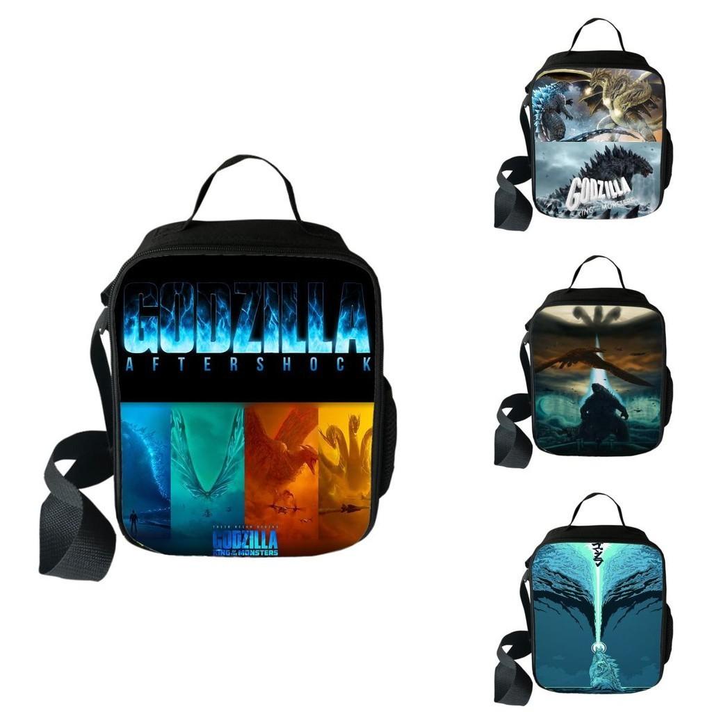 Borsa Termica per Pranzo 3D Godzilla per Bambini con Grande Capacità e Tracolla Regolabile
