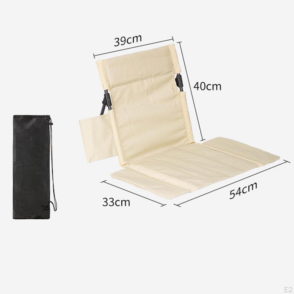 Outdoor Camping Backrest Floor Chair with Carry Bag Camp Foldable Chairs Pad,