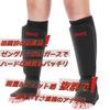 ZHENGTU Shin Guards, Boxing, Kickboxing, Leg Guards, 3cm Thick Inner, Shock Absorption, Martial Arts, Karate, Protective Gear (L, Black)