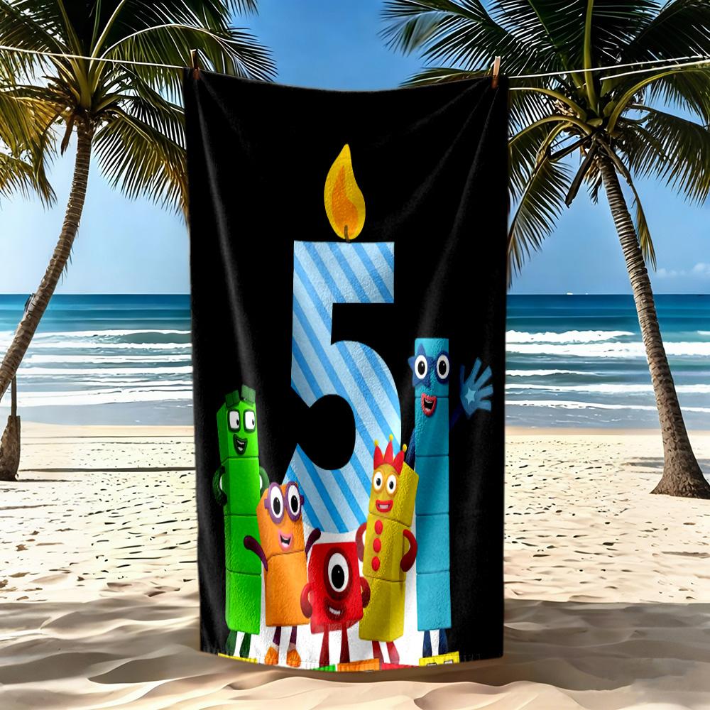 Numberblocks Beach Towel High Absorbency Quickdry Comfortable Lightweight Suitable For Swimming Gym Camping Yoga Vacation