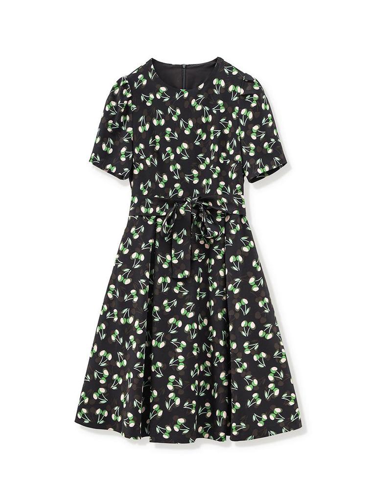 Elegantes Schlank machendes bedrucktes Chiffonkleid - Sommerkollektion 2024