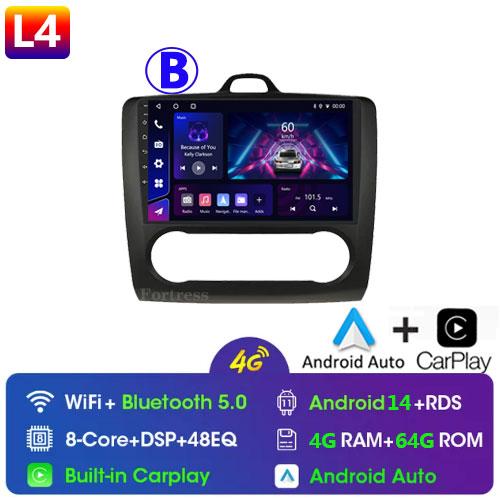 9" 2 Din 4G+WiFi Car Radio for Ford Focus Exi MT Mk2 MK3 2004-2011 Multimedia Player Android 13 GPS Navigation Head Unit