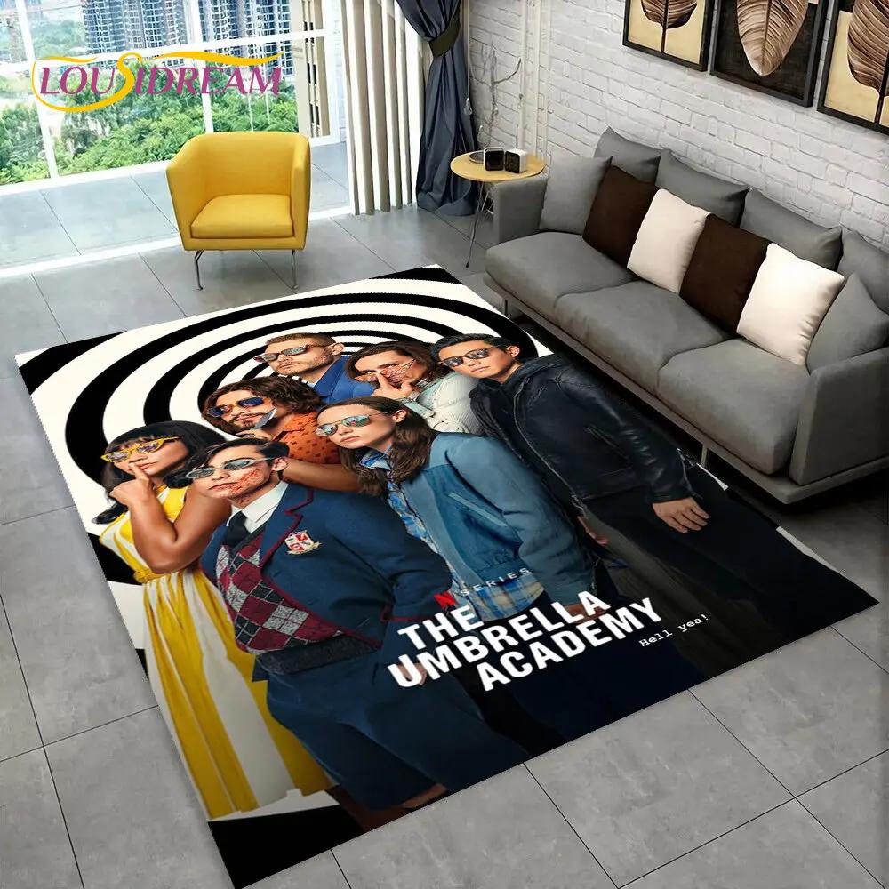 Kobercový koberec The Umbrella Academy TV Film, Koberec pro domácí obývací pokoj ložnici pohovku rohožku dekorace, dětská hrací protiskluzová podložka 3D