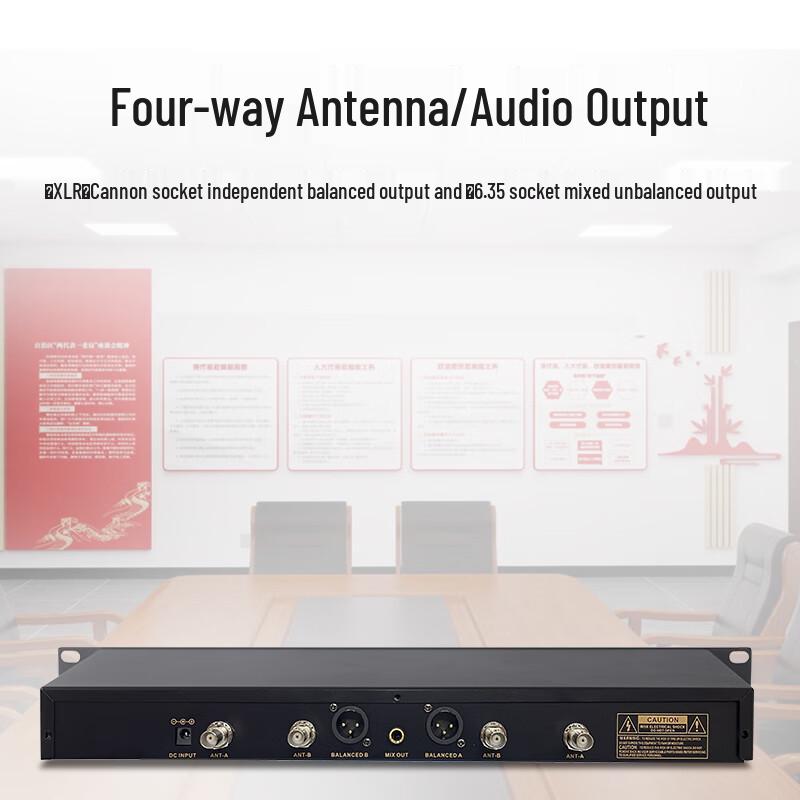 WeiShu Professional Dual Wireless Conference Microphone System (CN version)