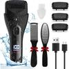 Electric Foot Callus Remover, LED Light & Display Electric Foot File, Rechargeable Waterproof Electric Foot Filer, 3 Replacement Rollers & USB-C