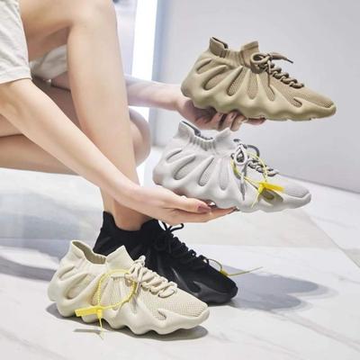 Spring and Autumn New Fly-woven Sports Shoes Non-slip Lace-up Korean Version of Octopus Casual Women's Shoes Soft-soled Couple Models