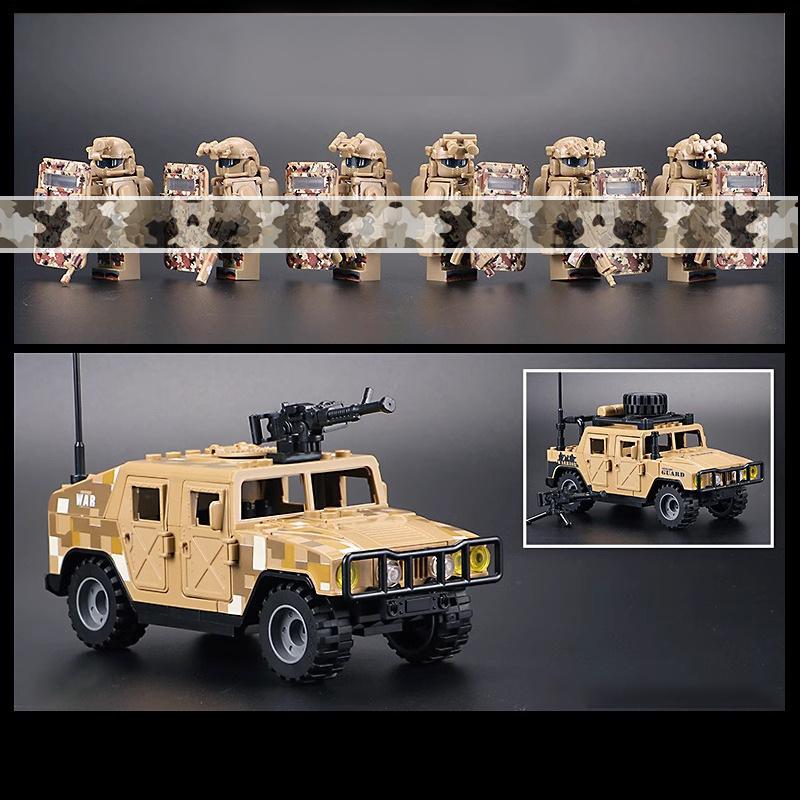 Military Mini Figures Collection Set, Special Forces Camo Commando Building Blocks, Army Role Play Toys Gift for Boys Children