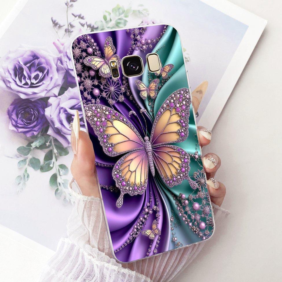 Clear For Samsung Galaxy S8 Plus SM-G955F Cover For Samsung S8+ Case Luxury Crown A-Z Letters 2D Flat Pattern Soft Phone Case