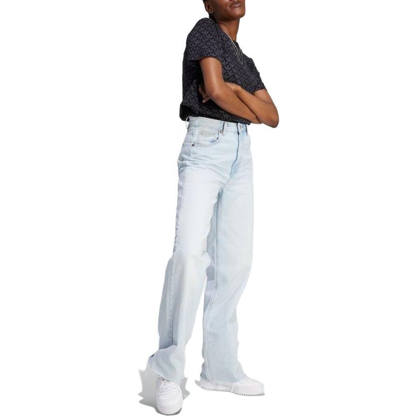 (WMNS) Adidas Trefoil Monogram Tee Asia Sizing 'Black' Women's II3180