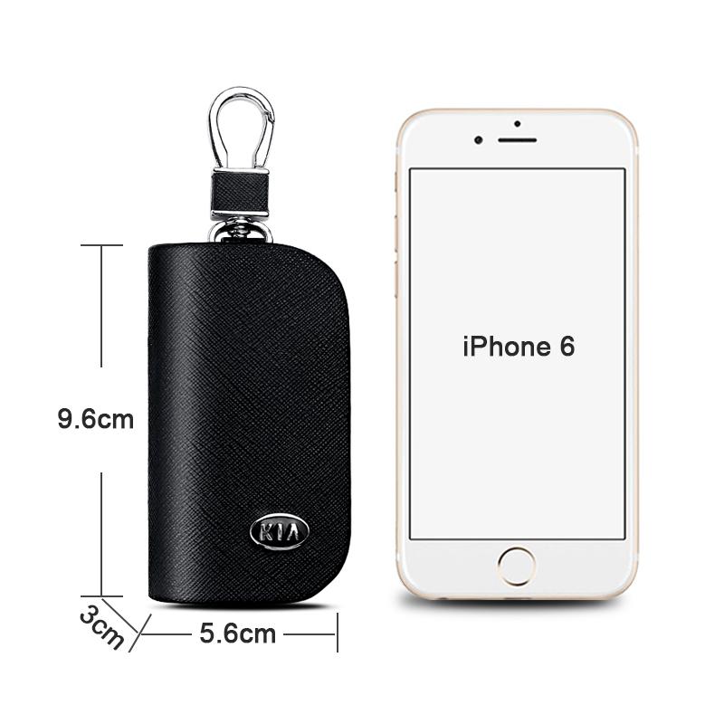 Leather Car Styling Key Holder Keychain Storage Bag Auto Accessories For Kia Sportage Rio Cerato Sorento K8 Ceed K3 Soul Picanto lfgv60