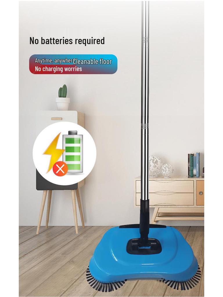 All-in-One Manual Sweeper: Push-Type Broom with Suction & Mopping for Household Cleaning