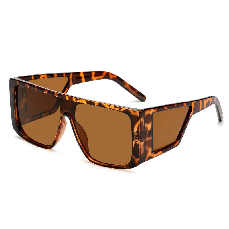 European New Square Sunglasses Women New Big Oversized Flat Top Sun Glasses Female Vintage Retro Shades for Women Men UV400