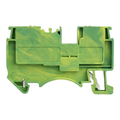 Yellow-Green Terminal Rail Connector PE 2.5Mm2 1P For Din Rail