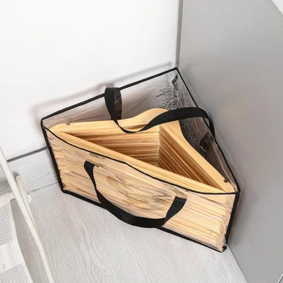 Triangle Hanger Organizer Triangle Storage Bag with Handles Dustproof Clothes Hanger Organizer Bag for Closet Wardrobe Laundry Room