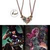 Arcane Caitlyn Vi Necklace Cosplay Pendant for Men Women Game Disguise Magnet Lovers Chain Fantasy Halloween Custome Accessories