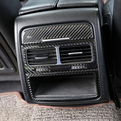 Garniture de couvercle de ventilation de sortie de climatisation arrière, accessoires de voiture en Fiber de carbone pour VW Touareg 2011 2012 2013 2014 2015 2016 2017