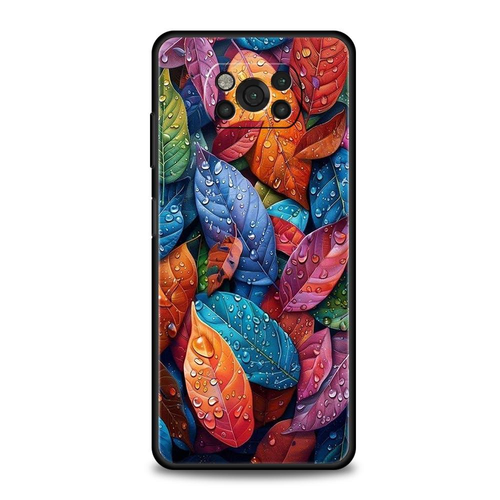 Cartoon Leaf Phone Case Cover for Xiaomi Poco F7 Ultra F6 F5 F4 F3 X6 X5 X4 X3 NFC C51 C55 M4 GT 5G Soft TPU Shell Fundas Capas
