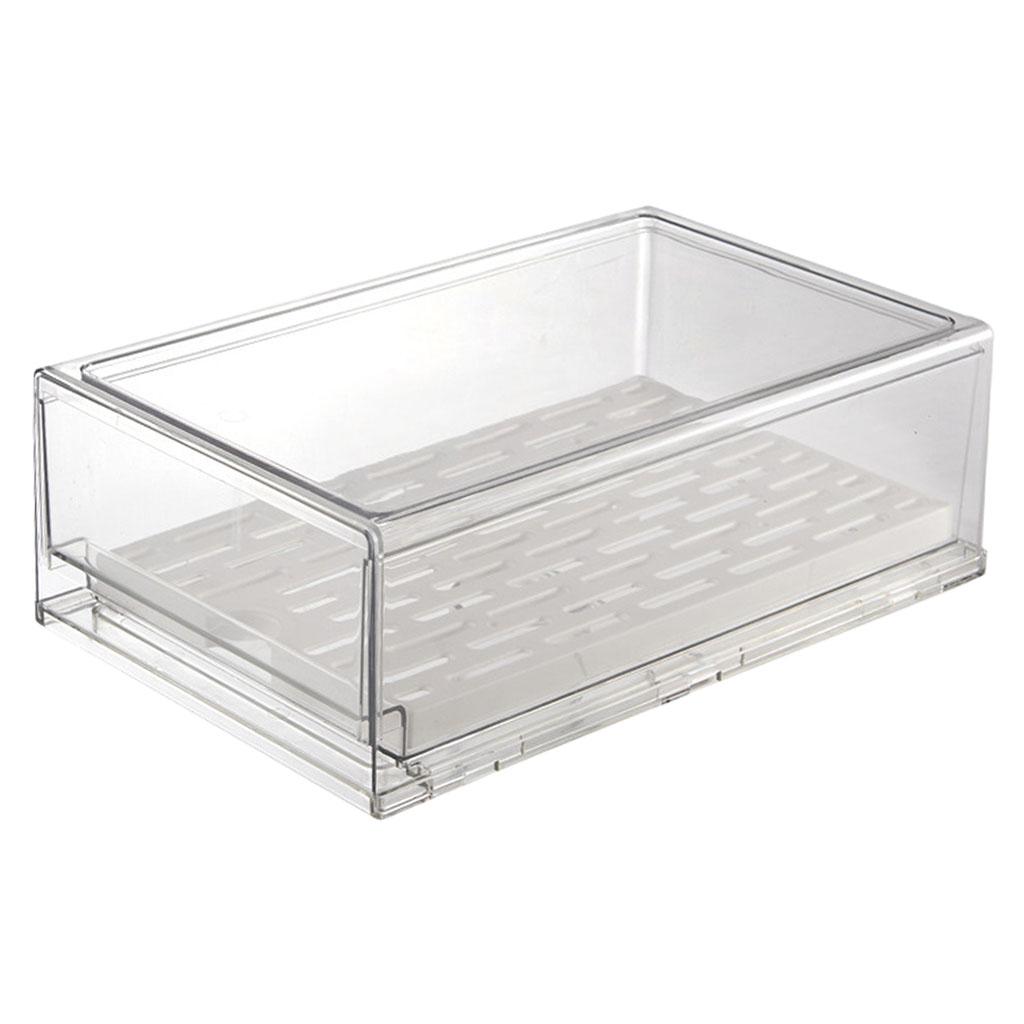Refrigerator Storage Boxes Drawer Design PP Polypropylene Fridge Organizer Pantry with Lid