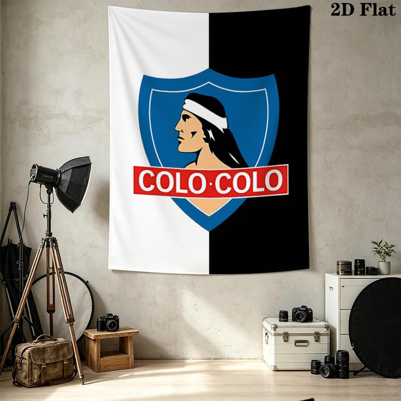 Social Y Deportivo Colocolo Wall Tapestry Aesthetic Wall Hanging Printed Fabric Blanket Decorative Tapestries for Bedroom Living Room Home Decor