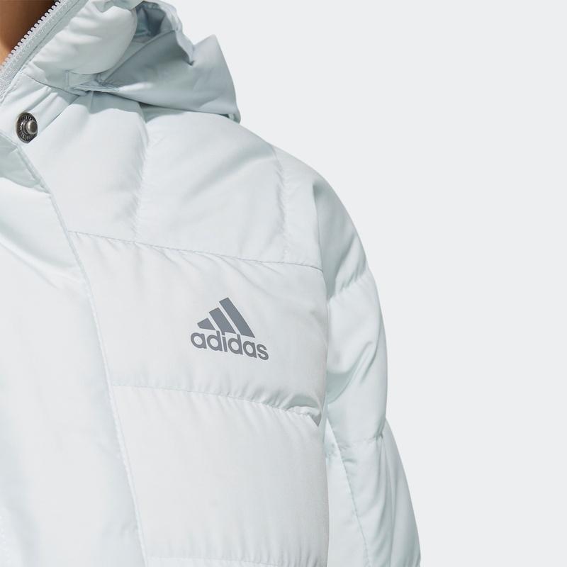 Adidas W Climawarm Hooded Down Jacket Outdoor Warm Winter Coat Women Jacket Light-Blue EH3990