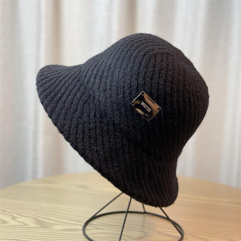 Autumn and Winter Versatile Iron Label Fisherman Hat Stylish and Fashionable Bucket Hat Foldable Warm and Windproof In Winter