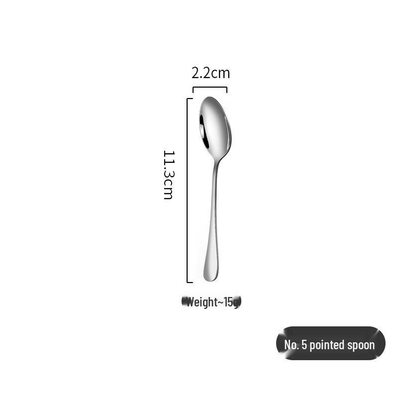 

Набор столовых приборов из нержавеющей стали 1010: Нож для стейка, Вилка, Ложка, Ложка для смешивания, Десертная/Кофейная ложка, Фруктовая вилка