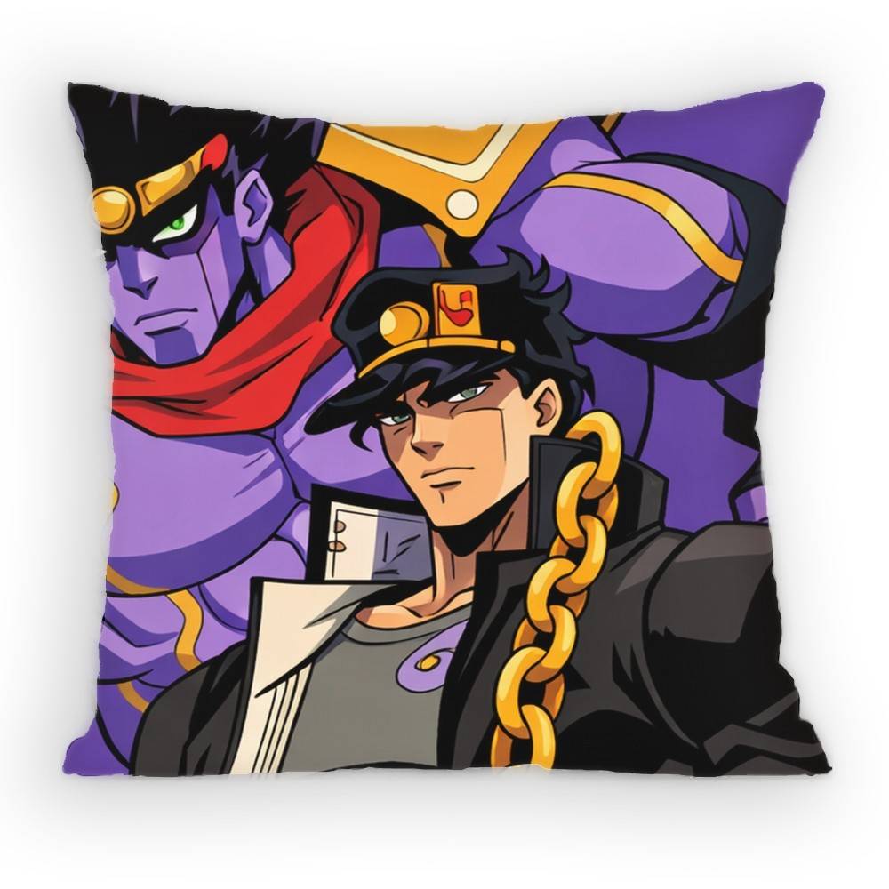 Anime JoJo Kujo Jotaro Pillow Case Sofa Living Room Bedroom Headboard Backrest Cushion Square Cushion Nap Time