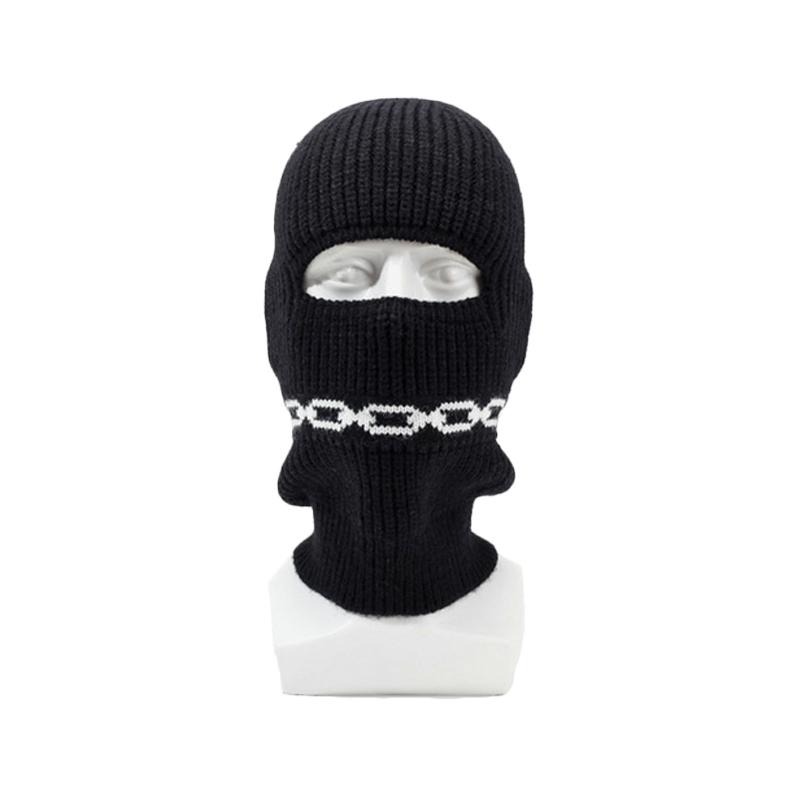 Winter Strickmütze Herrenmütze Outdoor Warm Winddicht Reiten Wollmütze Maske Schal Alles-in-Eins Mütze
