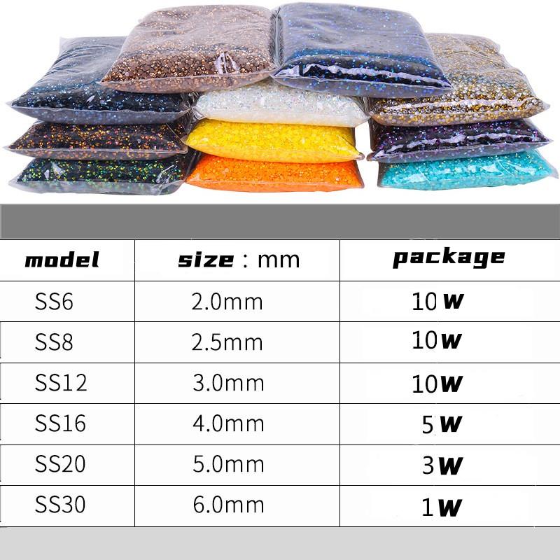 of High-quality Flat Bottomed Resin Diamond Nail Polish Diamond Color DIY Jelly AB 14 Cut Surface Sticking Rhinestone