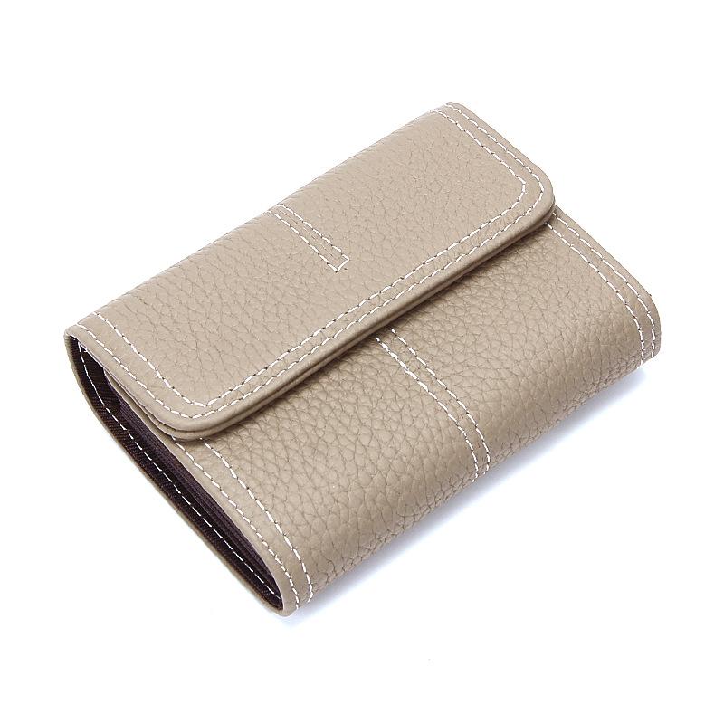 Korean-Style Cowhide Accordion Wallet: Multifunctional with Large Capacity and Multiple Card Slots