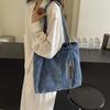 Solid Color Zipper Cowboy Bag  Casual Simple Tote  High Quality  Soft Large Capacity  Western Style