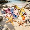 Custom Name Personalized Sailor Moon Print Beach Towel, for Trip Camping Beach Party Home Decor, Birthday Gift for Family & Friends