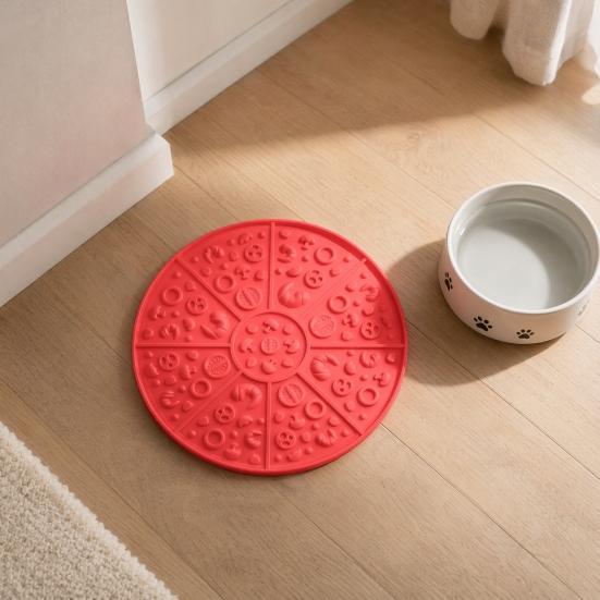 Soft Silicone Lick Mat Pet Slow Food Mat with Strong Suction Cup Multi-Grid