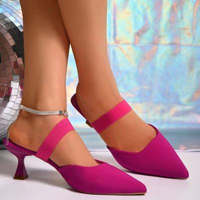 European and American Foreign Style Pointed Toe Stiletto High Heels Women's 2025 Summer New Outer Wear Bag Head Half Slippers Large Size Cool Slippers