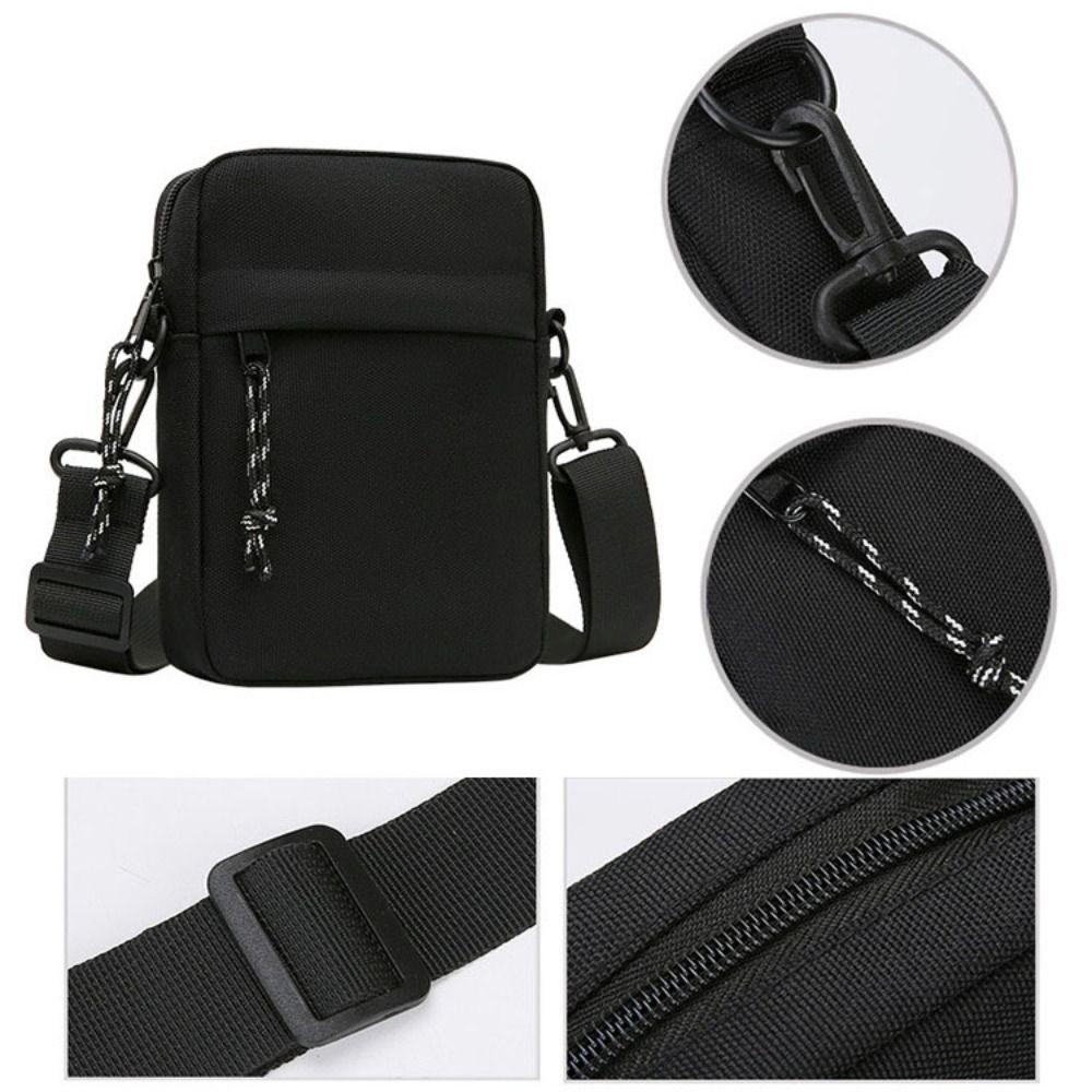 Messenger-Schultertasche für Herren, lässig, aus Canvas, kleine Umhängetasche mit Reißverschluss, einfache kleine Umhängetasche für Herren