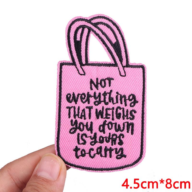 Jeans Backpack Embroidered Patch Cartoon/Letter Slogan Embroidery Patches Iron On Patches For Clothing Thermoadhesive Patches