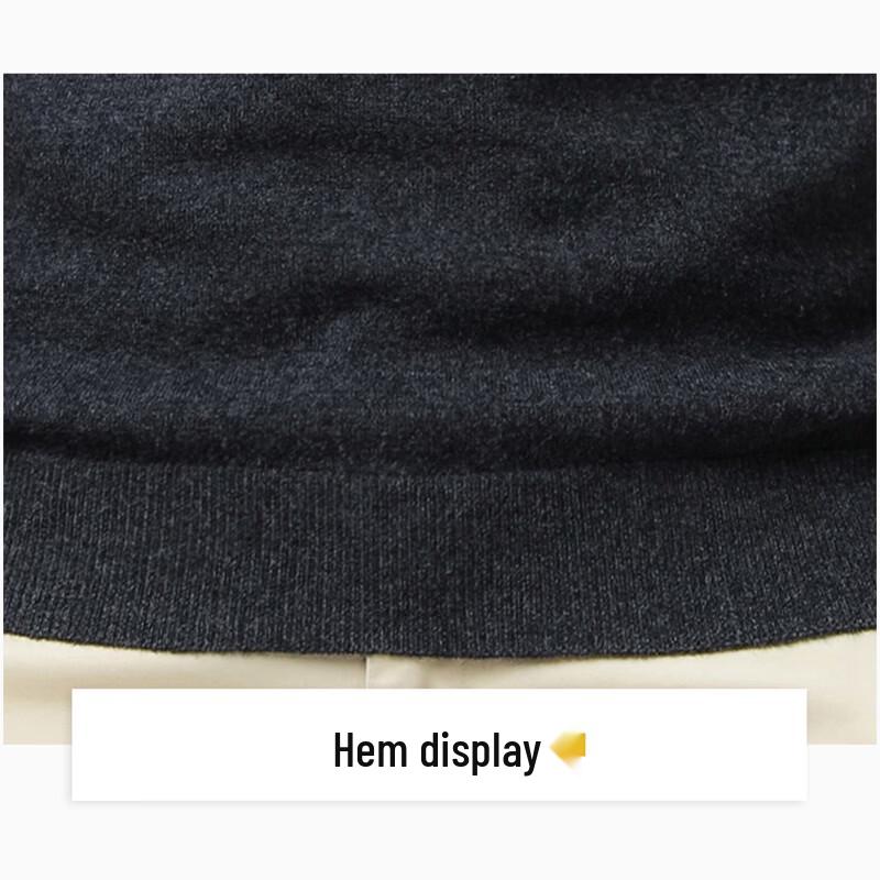 ROMON Men's Semi-High Collar Wool Sweater