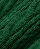 BLOND9 Jersey Corto de Punto Trenzado con Cuello Manga Corta_Verde Bosque